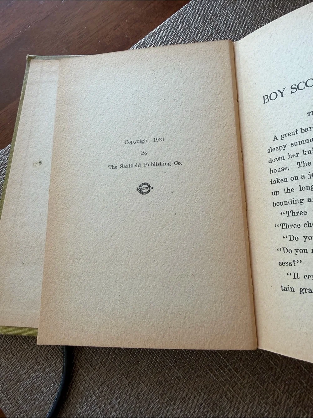 1921 The Boy Scouts On The Trail Book. - Picture 3 of 4